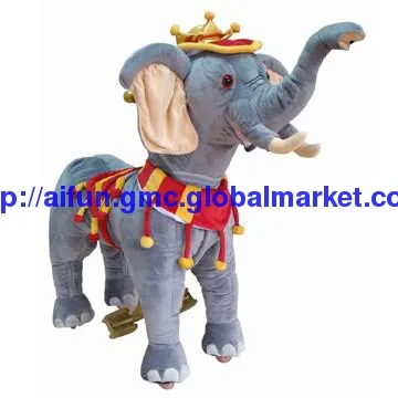 U & Me Elephant ride on plush toys, no battery ride on