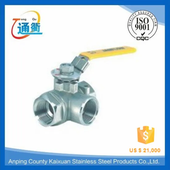 casting female threaded 3 way ss thread ball valvel