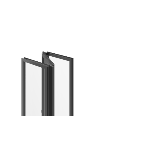 Entrada moderna do pátio com portas duplas de alumínio