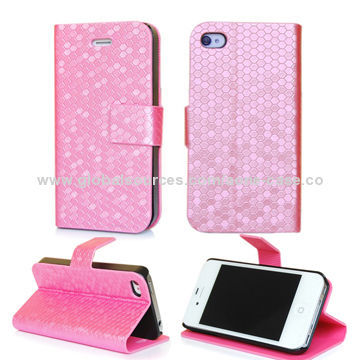 Case for iPhone 5C, Made of High-quality Leather, OEM and ODM Orders Welcome