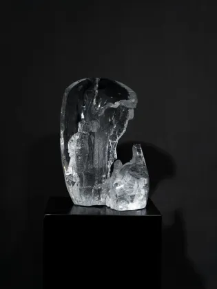 Crescent Moon Crystal Vase Transparent Hotel decoration