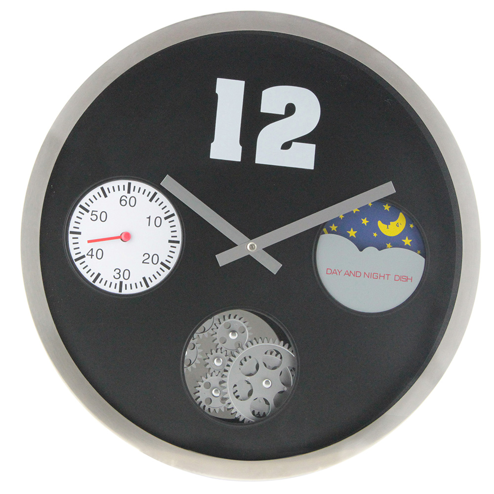 16 Inches Gear Walll Clock With 3 Circles