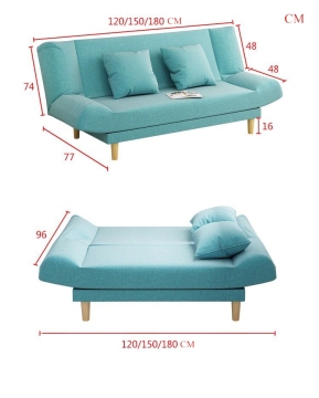 Praktisches Stoffsofa Bett: Mehrzweck Wohnzimmer-Cabrio-Sofa-Bettkombinationen