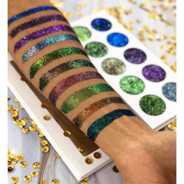 2020 Glitter High Pigment Lidschatten Private Label Metallic Lidschattenpalette