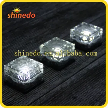 Frosted Waterproof Glass Led Ice Brick Paver Solar pathway garden Light