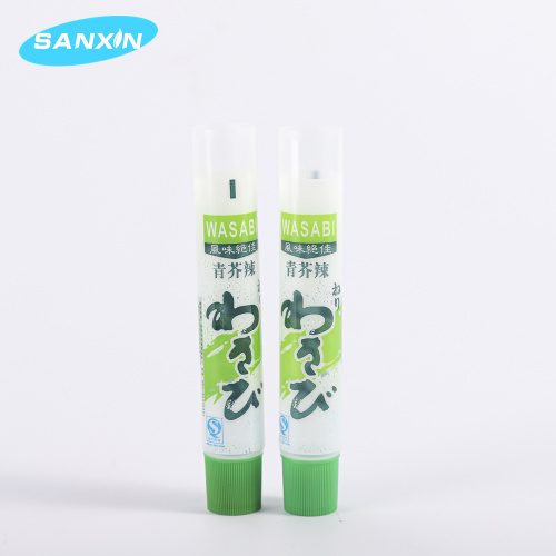 Green Transparent Food Grade Mustard soft squeeze tube