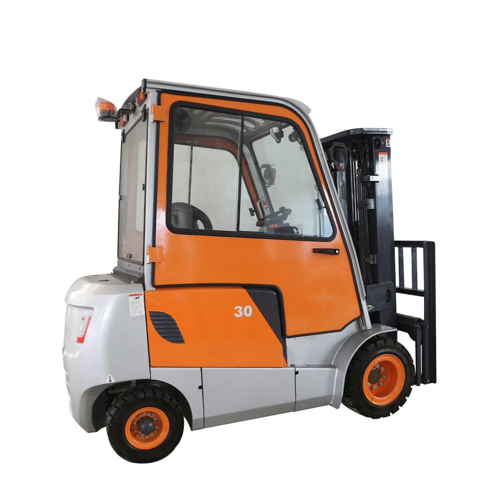 3T Electric Counterbalanced Forklift Truck Full-Closed Cabin