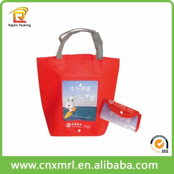 Fashion printed small-scale folding non woven shopping bag