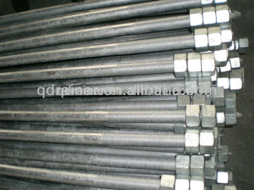 dia 1/4-2inch 1m 2m length grade 4.8 galvanized threaded rod