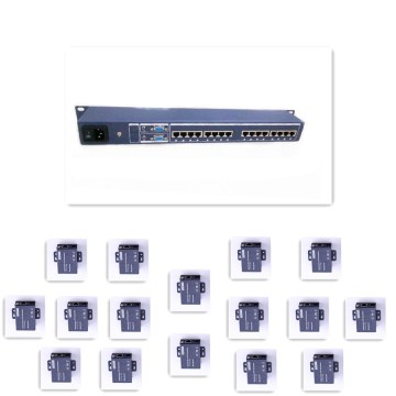1 to 16 100m Over Cat5e VGA Extender