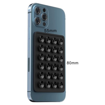 Hands-Free Mirror Shower Phone Holder with Silicone Suction and Adhesive Mount