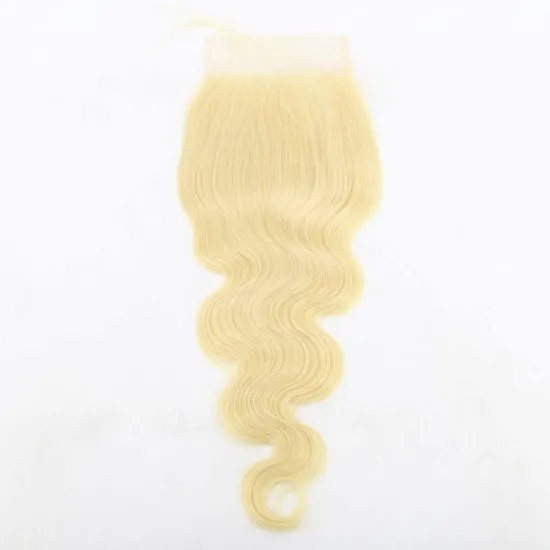 Shiny Cuticle Aligned Vendors Cheap Unprocessed Virgin Peruvian Virgin Brazilian Hair Lace Closure 5X5 Body Wave Indian 613 Hair