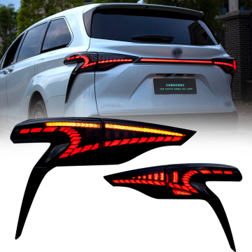 2021-2022 Toyota Sienna Factory LED Tail Lights - Smoked DRL Rear Lamps