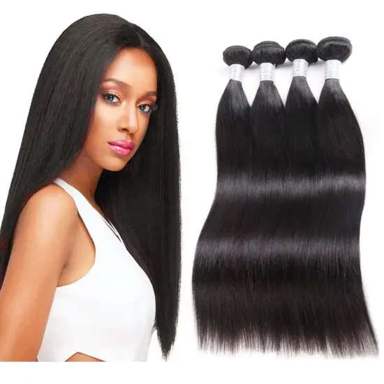 Super Nice Mink Silky Straight Hair 3 Bundles Of Brazilian Human Hair 100 Grams For Women