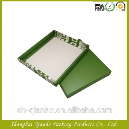 Green printed coated paper chocolate packaging box