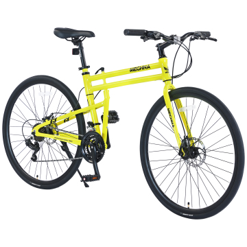 MEGHNA 700C Bicycle pieghevole con telaio in lega e freno a disco - ingranaggio a 21 velocità