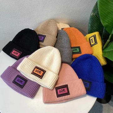 Custom Logo Winter Hat: Warm Cotton Skullies Knitted Beanie for Men and Women