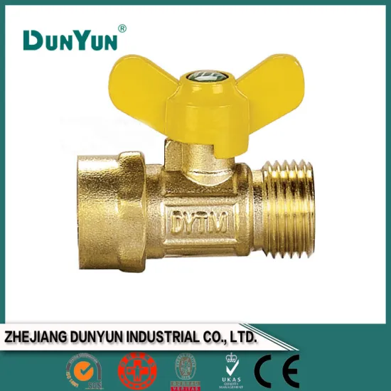 Manufacturer brass gas valve/butterfly handle/male & female