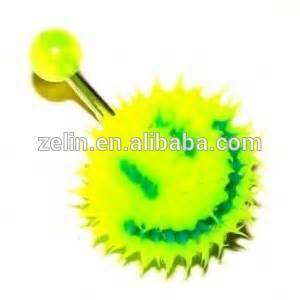 lovely silicone happy faces navel belly body piercing jewelry silicone navel belly ring