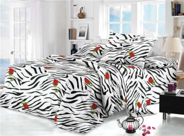 Nuevas fundas de cama de poliéster a rayas personalizadas baratas