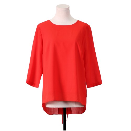 Round Neck Wth Double Front Layer Blouse
