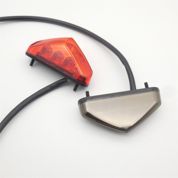 Universal 12V LED Motorcycle Brake Stop Tail Light with License Plate Lamp