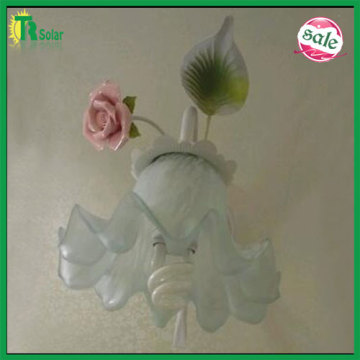 1 lighting wall lamp decorative with Pink rose ceramic flower wall lamp bracket light for corridor