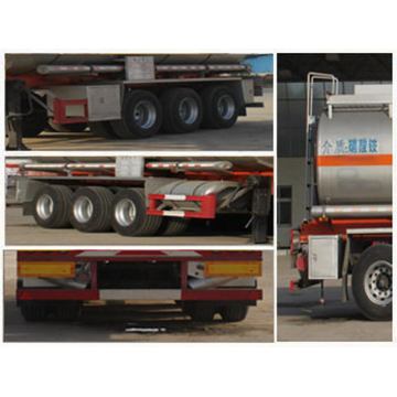 10.6m Tri-essieu Chimique Liquide Transport Semi Trailer