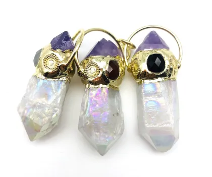 Electroplating Crystal Pendant Necklace