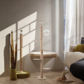 Eco Friendly Modern Natural Wooden Cat Climbing Tree Tower Scratcher Multi Tier Activity Center Sustainable Pet Furniture Carton