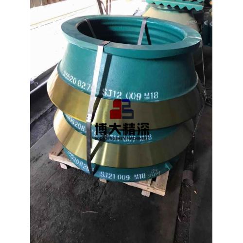 Telsmith Crusher Parts Austenitic Manganese Steel Castings Crusher Mantle Concave Manufactory