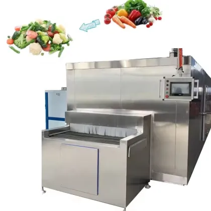 Quick Freezing IQF Machine for Shrimp, Vegetables, and Fruits with Liquid Nitrogen Tunnel Freezer