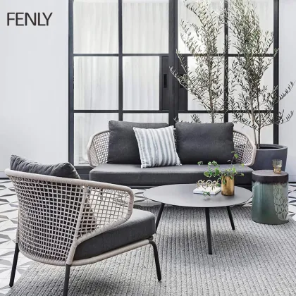 Leisure Balcony Outdoor Furniture Rattan Sofa and Chair Combination