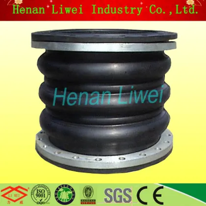Double ball rubber flexible piping expansion joint