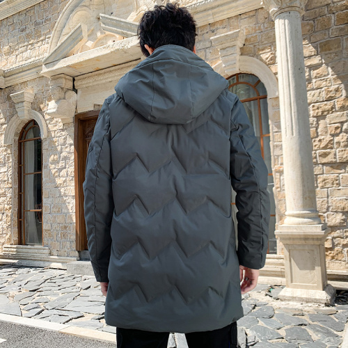 Модное мужское ветрозащитное теплое хлопковое пальто