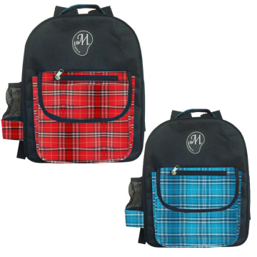 Plaid Student Child Kid School Book Bag Backpack Supply