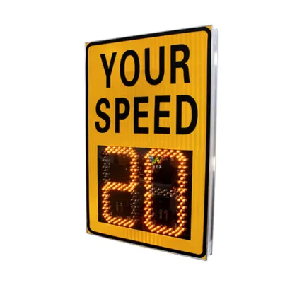 road safety amber LED radar speed sign