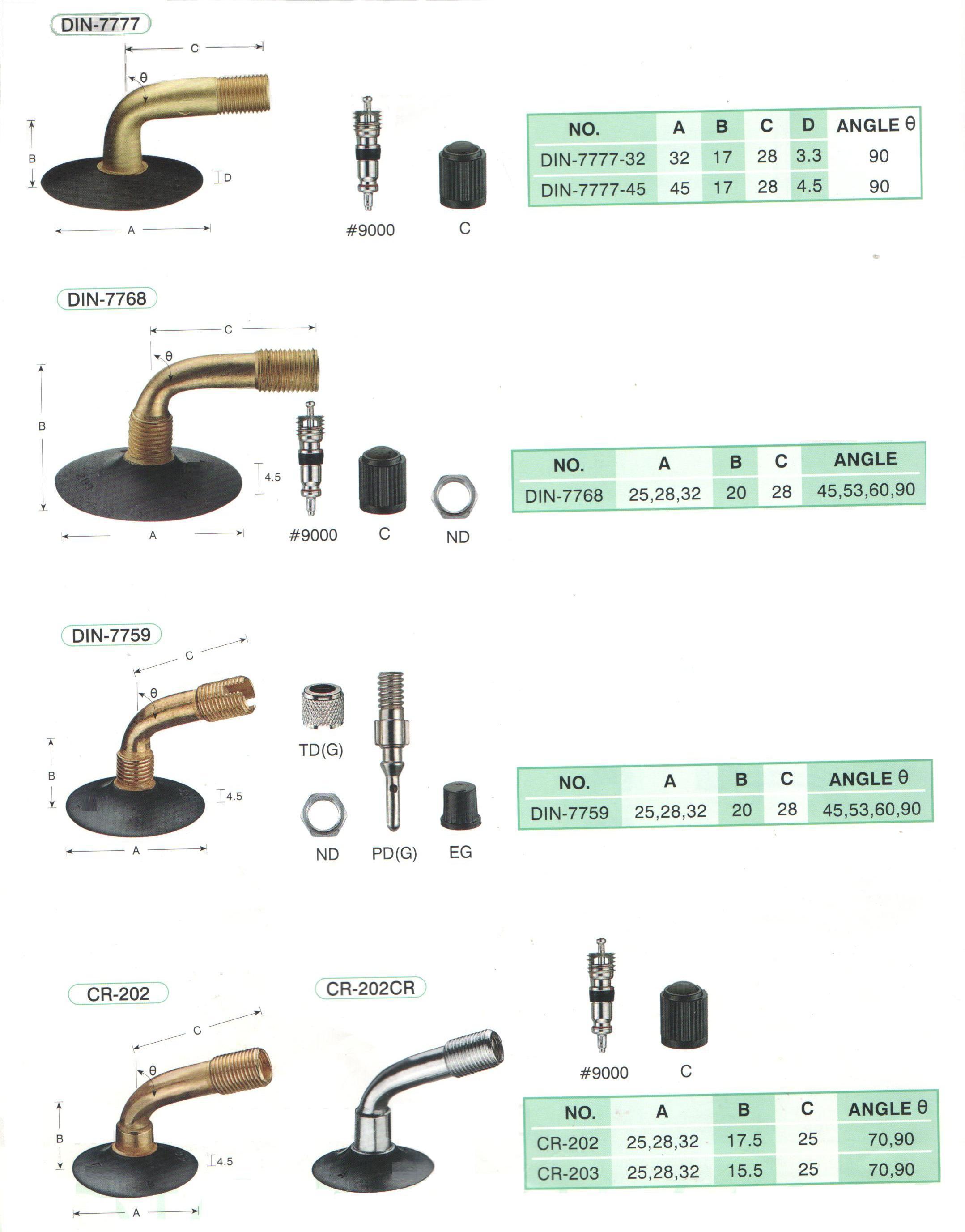 motorcycle tyre valves 