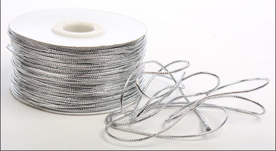 Silver metallic cord