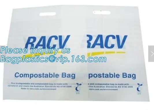 carrier bag with solf loop handle bag, Biodegradable Punched Out Handle, sale reusable degradable punching hole patch