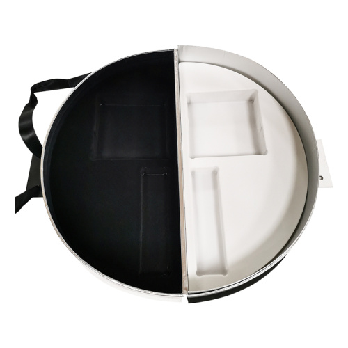 Semicircle book shaped box with flocking tray