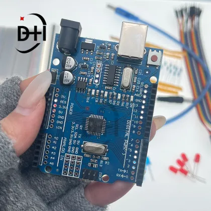 UNO R3 Mini Starter Kit: Breadboard, LED, Jumper Wires, Button for Arduino DIY Projects & Education Labs