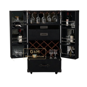 Luxury Wine Glass Display Cabinet for Antique Home Storage in the Living Room
