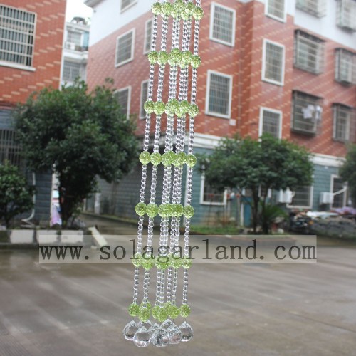 Water Green Elegant Living Room Crystal Bead Curtain