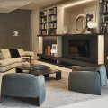 Creative Designer Wingback καρέκλα Velvet Living Room καρέκλα