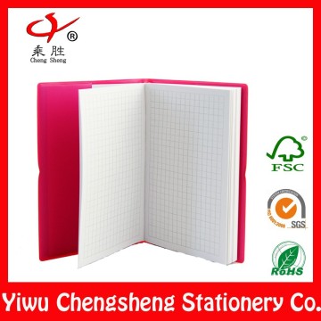 PVC cover four lined paper line notebook