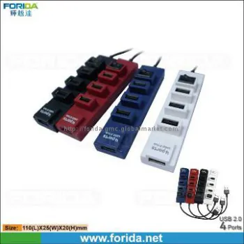 4-port usb hub usb hub with power adapter 2.0 HUB High Speed Wholesale
