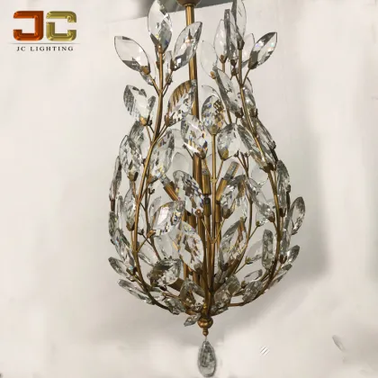 Vintage Crystal Pendant Light - Designer Chandelier for American Kitchens