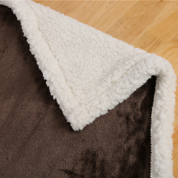 Customize Fluffy Elegant Bed Cover Plush Soft Blanket Flannel Life Comfort Throw Blankets with sherpa