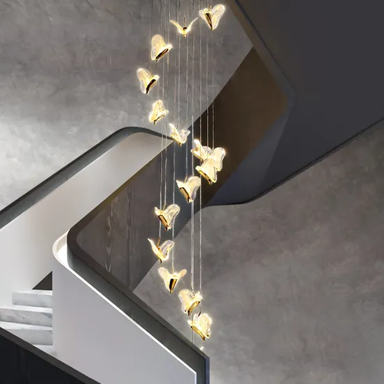 2022 Nordic Crystal Butterfly Long Chandelier: Enhancing Your Living Room and Staircase with LED Lighting